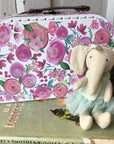 Pink Floral Cardboard Suitcase