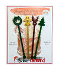 Rockin' Around Peppermint Hot Chocolate Acrylic Stir Sticks