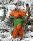Apricot Curly Doodle With Curly Doodle Sweater Ornament (LIMITED QUANTITY)