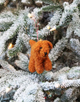 Curly Doodle Dog Felted Wool Ornament