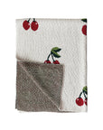 Cherries Cotton Knit Baby Blanket