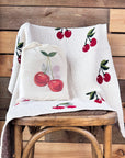 Cherries Cotton Knit Baby Blanket