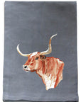 Longhorn Black Kitchen Towel