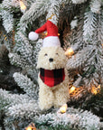 Santa Claus Doodle Dog Ornament