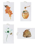 Set of 4 Bee Kind Gift Tags Matching Original Art Wrapping Paper