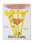 Bee's Knees Bee Acrylic Stir Sticks