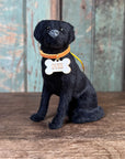 Personalized Sitting Fetch Labrador Retriever Ornament
