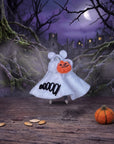 Trick or Treating Mouse in Ghost Costume