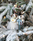 Bride and Groom Couple Dog Ornament