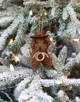 Cowboy Curly Doodle Dog Ornament (LIMITED QUANTITIES)