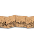 Saint Louis Skyline Cork Coasters - Set of 4