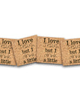 I love Jesus but I Drink a Little Cork Coasters - Set of 4