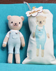 Charlie The Honey Bear- Hand Knit Cuddle + Kind Doll with Personalized Bag