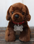 Mini Plush Puppy Dog Toy With Personalized Tag