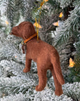 Personalized Christmas Dog Ornament with Custom Name Tag
