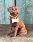 Personalized Sitting Fetch Labrador Retriever Ornament