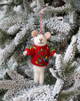 Christmas Lights Sweater Mice Ornament