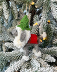 Grey Poodle Ornament