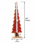 Wooden Christmas Countdown Advent Calendar with Moveable Santa