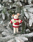 Red Truck Sweater Mice Ornament