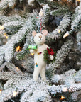 Christmas Mouse With Wreath Ornament