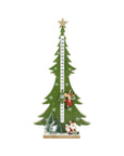 Wooden Christmas Countdown Advent Calendar with Moveable Reindeer