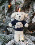 Cream Curly Doodle With Curly Doodle Sweater Ornament (LIMITED QUANTITY)