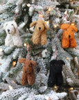 Curly Doodle Dog Felted Wool Ornament