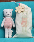 Daisy The Kitten- Hand Knit Cuddle + Kind Doll with Personalized Bag