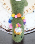 LIMITED QUANTITY Dinosaur with Cake Happy Birthday Cake Topper