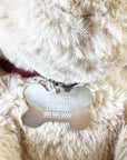 Plush Dog Toy With Personalized Tag
