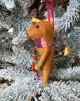 Dog With Wreath Ornament