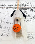 Sheet faced- Dog Ghost Halloween Ornament