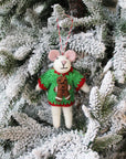 Gingerbread Man - Sweater Mouse Ornament