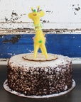 LIMITED QUANTITY Felted Wool Circus Giraffe Happy Birthday Cake Topper