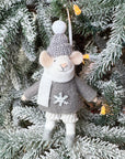 Glitter Sweater Mouse Ornament