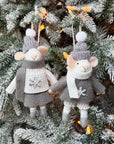 Glitter Sweater Mouse Ornament