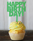 Happy Birthday Acrylic Cake Topper