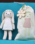 Hannah The Bunny- Hand Knit Cuddle + Kind Doll with Personalized Bag