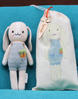 Henry The Bunny- Hand Knit Cuddle + Kind Doll with Personalized Bag