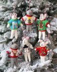 Gingerbread Man - Sweater Mouse Ornament