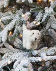 Curly Doodle Dog Felted Wool Ornament