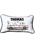 First Responder Ambulance Personalized Lumbar White Pillow