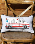 First Responder Ambulance Personalized Lumbar White Pillow