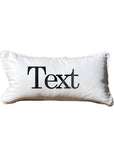 Custom Lumbar White Pillow with Piping