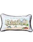 Holiday Cityscape Lumbar Pillow with Piping