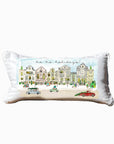 Holiday Cityscape Lumbar Pillow with Piping