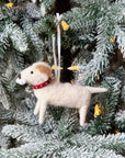 Lab Puppy With Collar Ornament