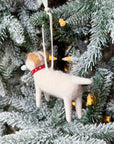 Lab Puppy With Collar Ornament