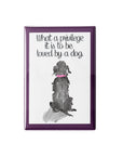 Personalized “To Be Loved by a Dog” Collection – Custom Dog Name Square Pillow, Towel & Magnet